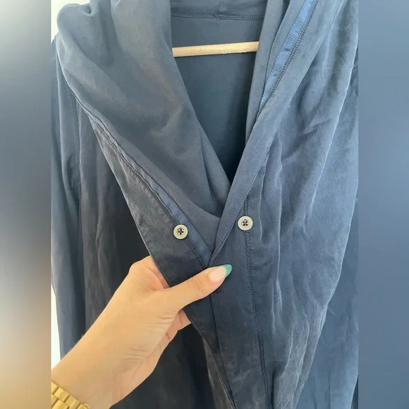 Lululemon Blissed Out Wrap Inkwell Blue Cardigan Wrap - Picture 8 of 16